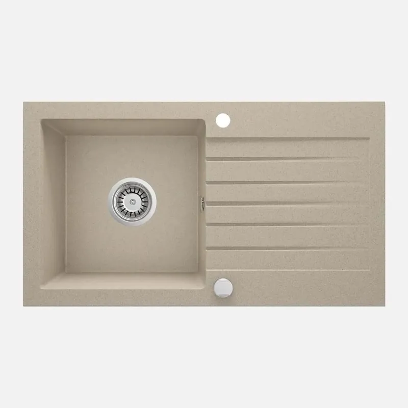Rechtstreeks Van De Fabrikant Lavello 1 vasca con gocciolatoio Idrostile Martí 440x160 mm sabbia