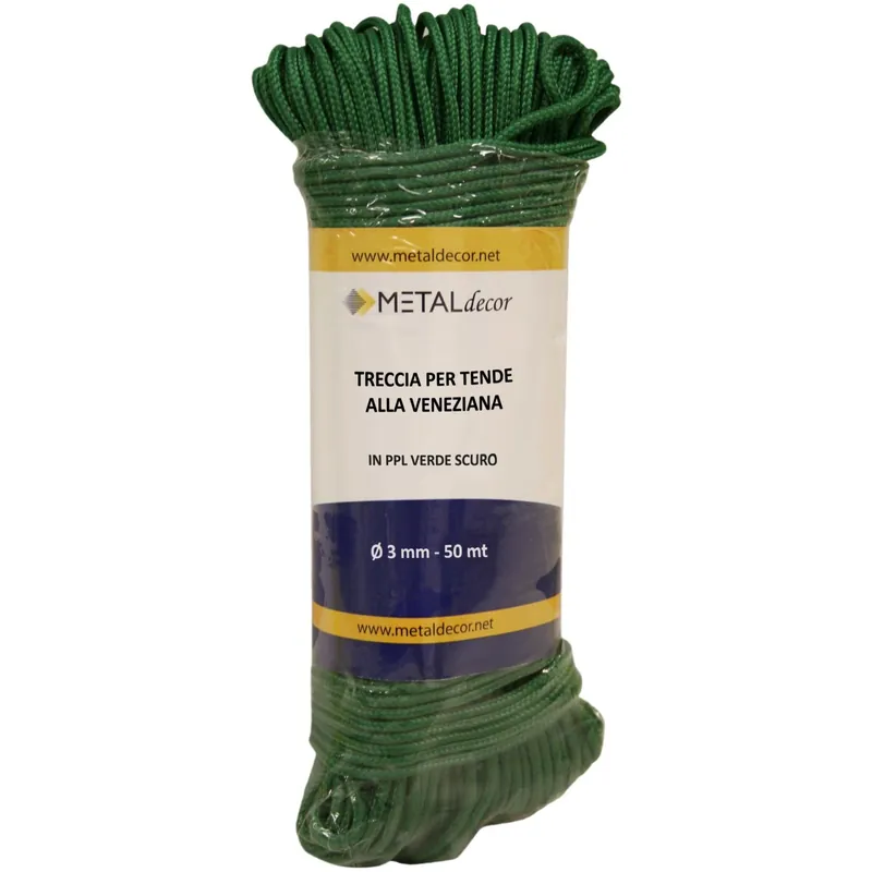 Superprijs Treccia veneziana verde scuro ø 3 mm 50 mt