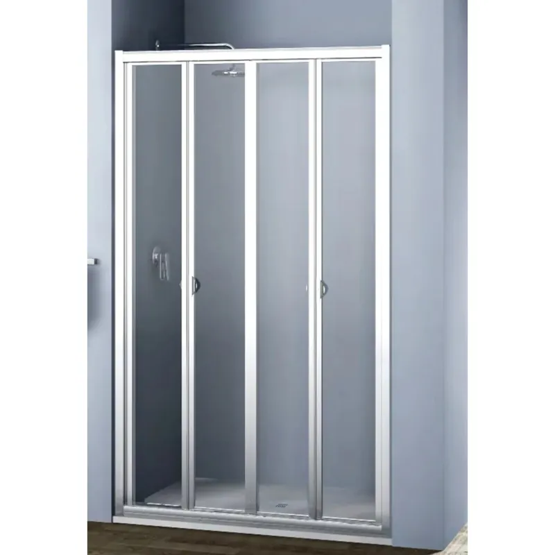 Actieprijs Porta a doppio soffietto Platz 100 cm H 190 cm argento e sintetico