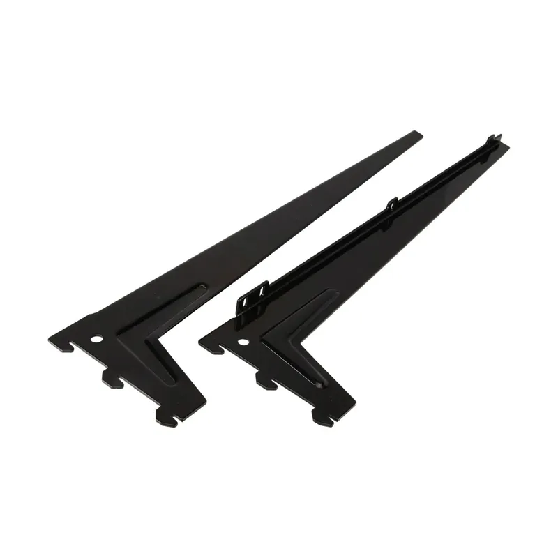 Supporto angolare con foro unico nero 48 cm 1 paio Beperkte Voorraad