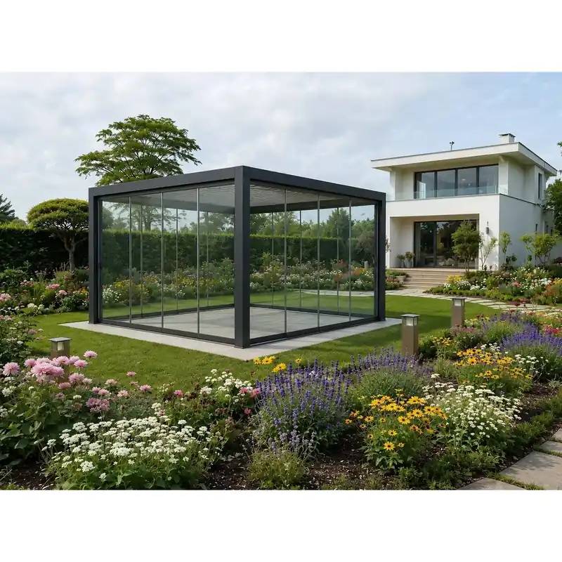 Vetrata scorrevole pergola Myara 4x2,5 m ardesia Beperkte Voorraad