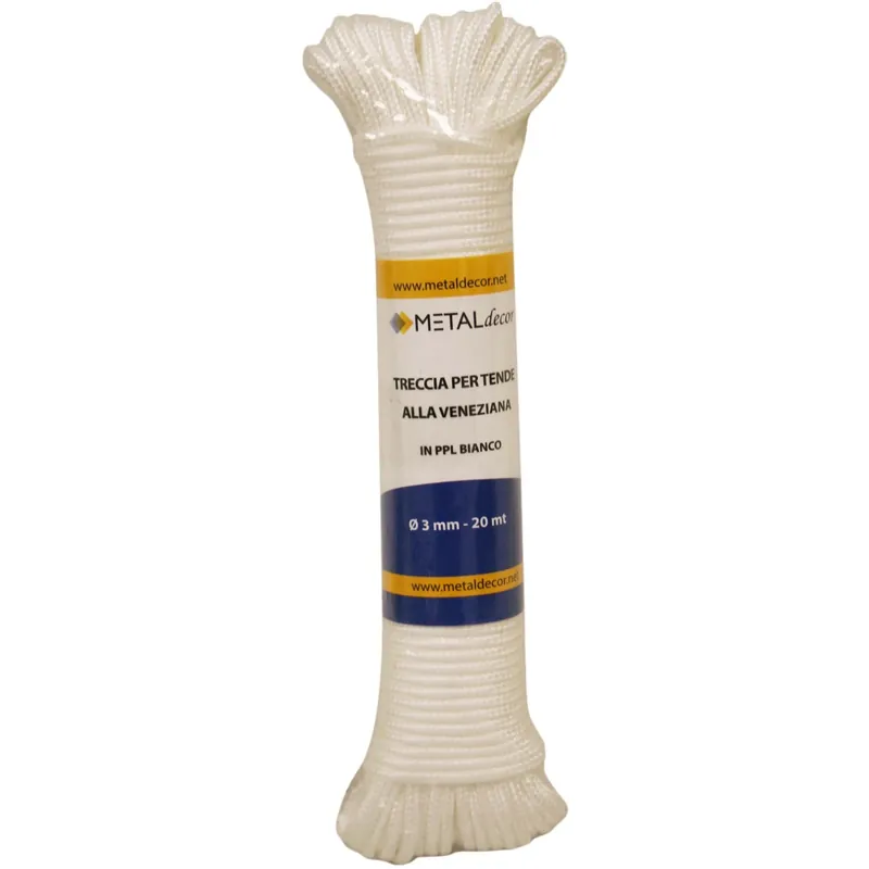 Weekendaanbieding Treccia veneziana bianca ø 3 mm 20 mt