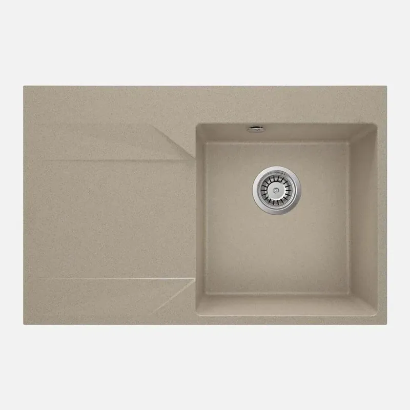 Seizoensaanbieding Lavello 1 vasca con gocciolatoio sinistra Idrostile Banes 500x195 mm sabbia