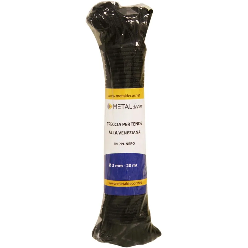Treccia veneziana nero ø 3 mm 20 mt Koop Online