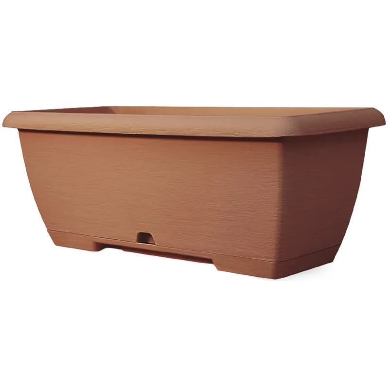 Weekendaanbieding Cassetta Terrae Midi con sottocassetta 45x25x21 cm in plastica terracotta