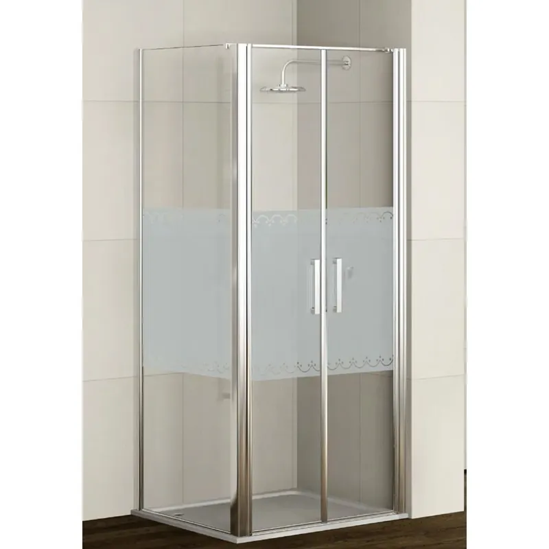 Lato fisso per saloon doccia Real 79,5/81 cm argento decoro 4 Express Levering