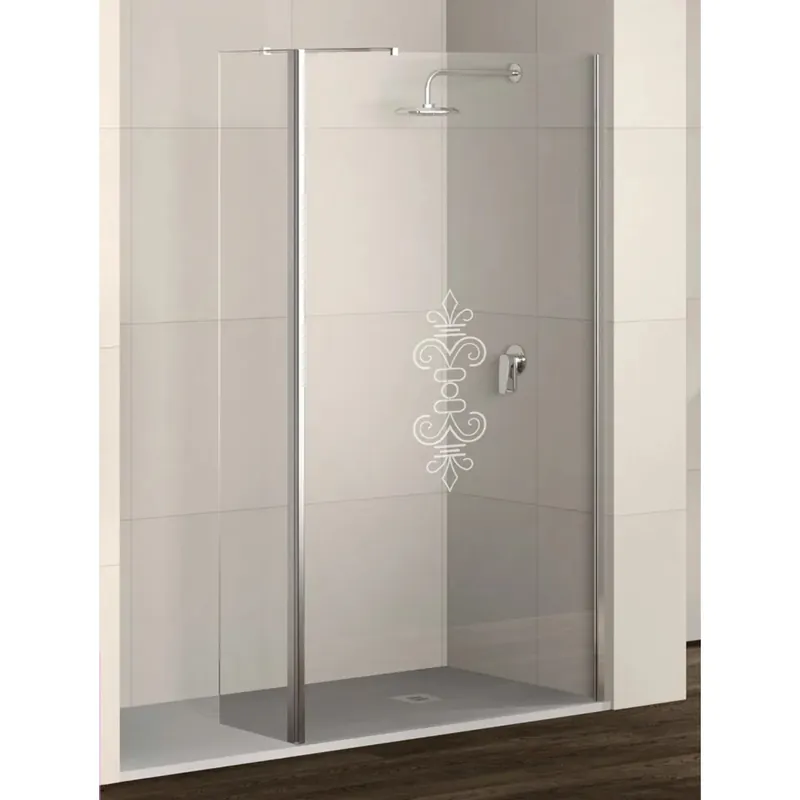 Veilige Betaling Doccia Walk in dx Kalt 100 cm con aletta girevole argento/trasparente