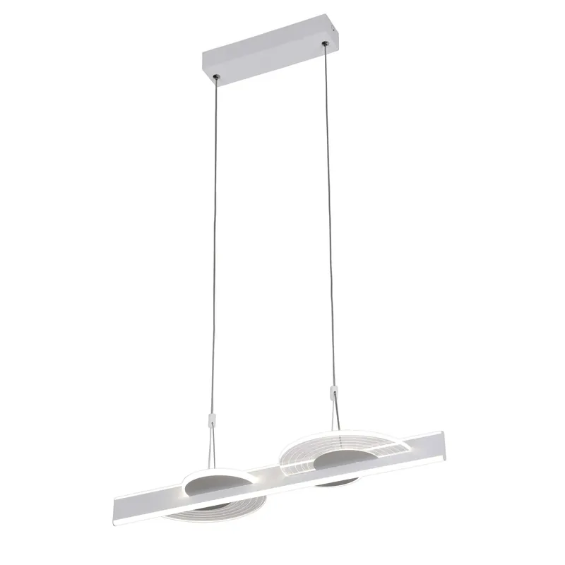 Veilige Betaling Lampadario a sospensione Niki LED Bianco Neutro bianco e trasparente Ø 60x150 cm