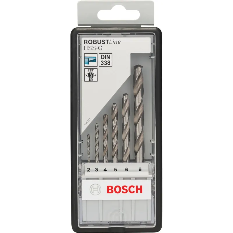 Set di punte per metallo Bosch Robust Line 6 pz HSS-G Express Levering