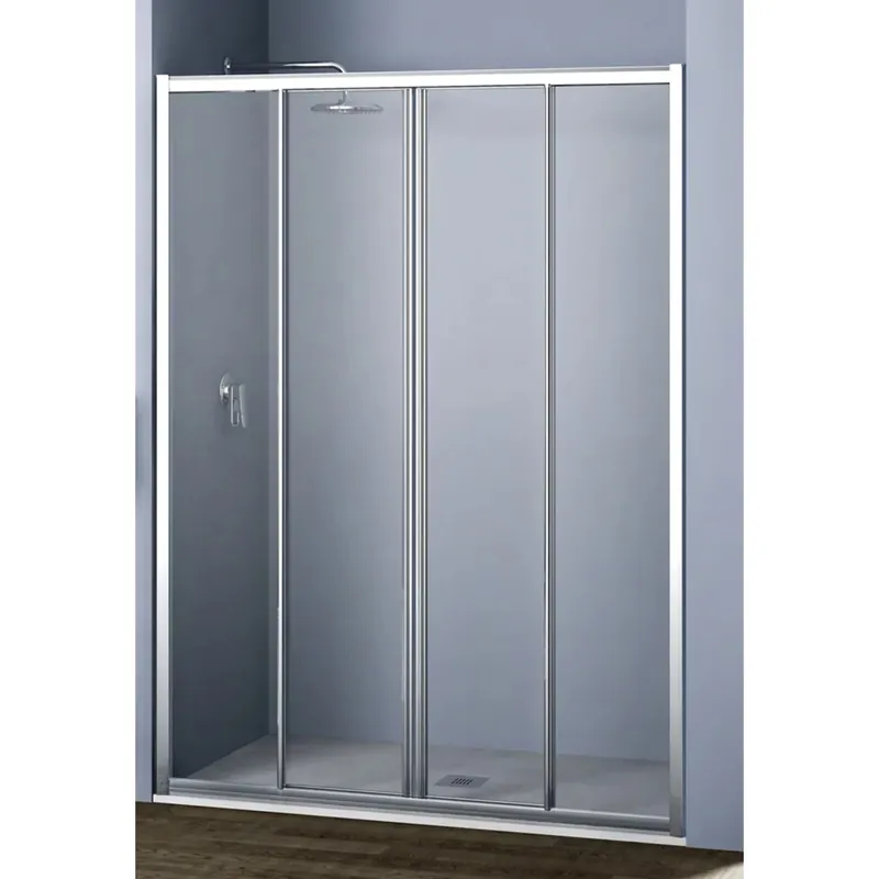 Express Levering Porta scorrevole doccia 2 ante Platz 170 cm H 190 argento e trasparente