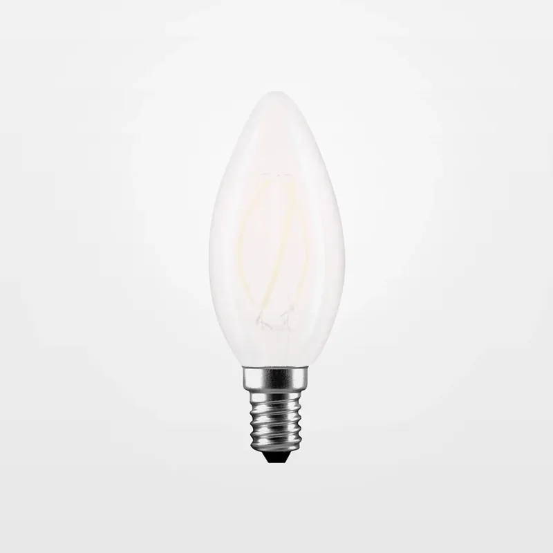Lampadina LED filamento oliva frost E14 4W 480 lumens Premium