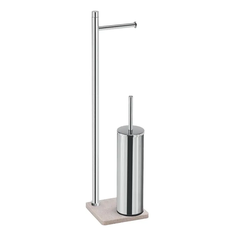 Piantana portarotolo e portascopino bagno Trilly H 64,4 cm beige Meest Verkocht