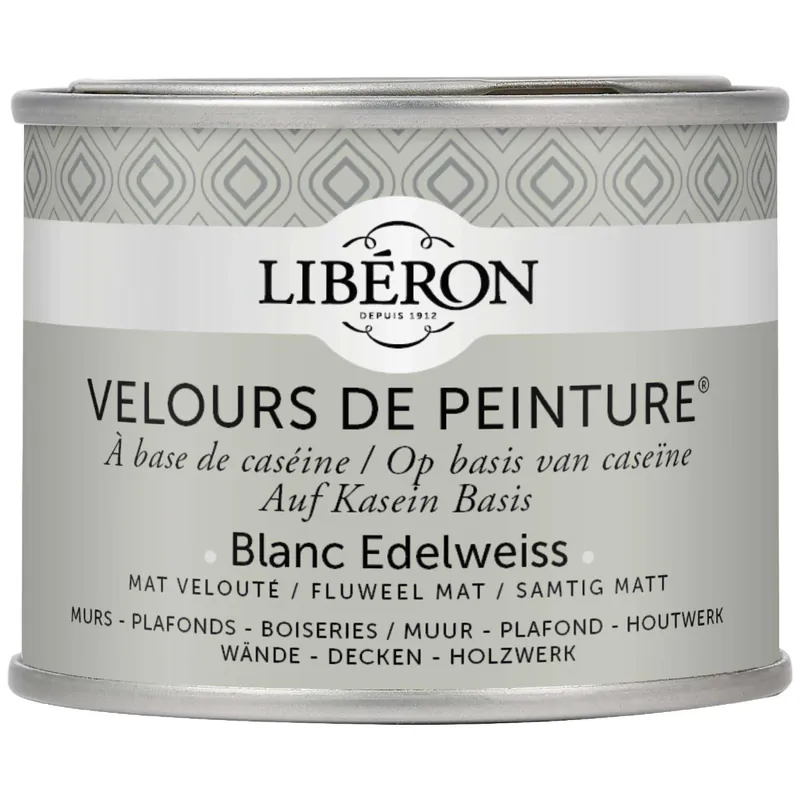 Idropittura lavabile Velours de Peinture Liberon Blanc Edelweiss 0,125 L Premium