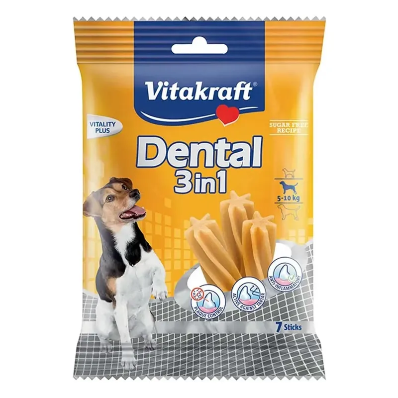Stick denti cane Vitakraft taglia S 7 pz Gratis Retour