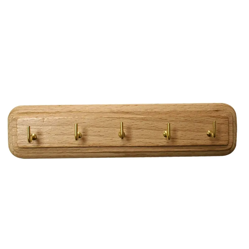 Appendiabiti legno 5 posti tinto naturale Aanbieding