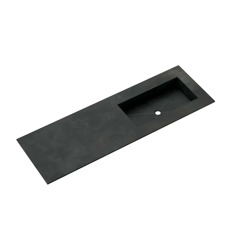 Top bagno gres Caren fascia "C" con vasca integrata sp 1,2 cm 105,5x51,2 cm Speciale Aanbieding