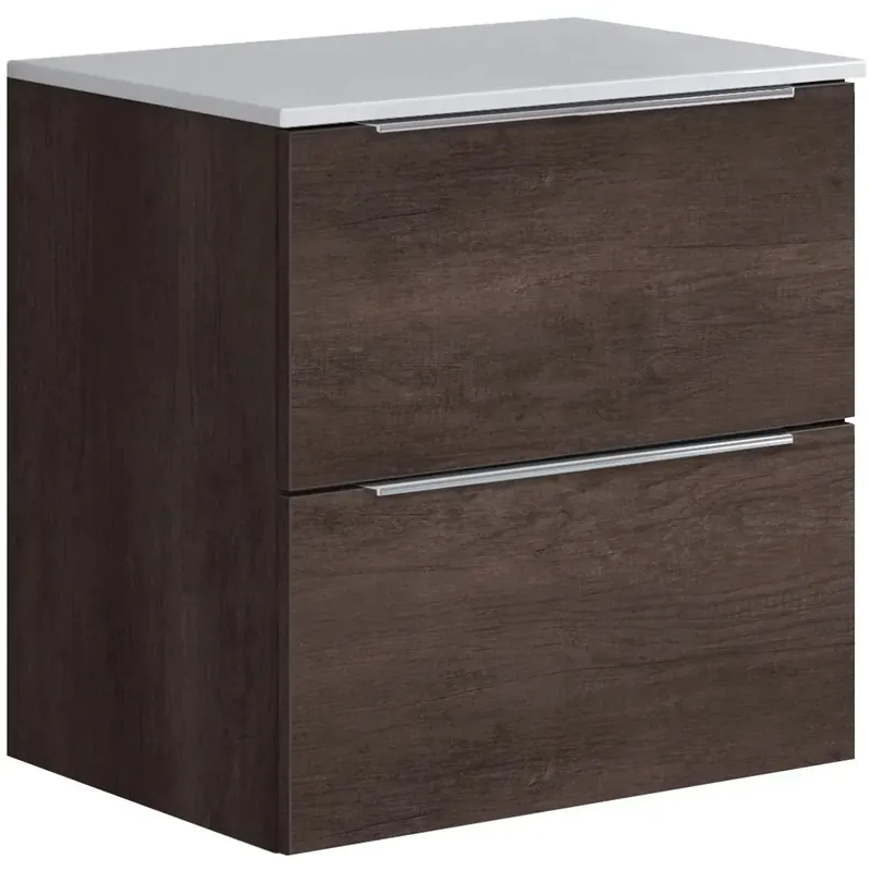 Uitverkoop Mobile bagno cassettiera Bali con 2 cassetti 60x60x45 cm rovere scuro