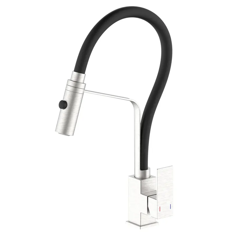 Uitverkoop Rubinetto cucina monocomando canna alta Portland acciaio spazzolato