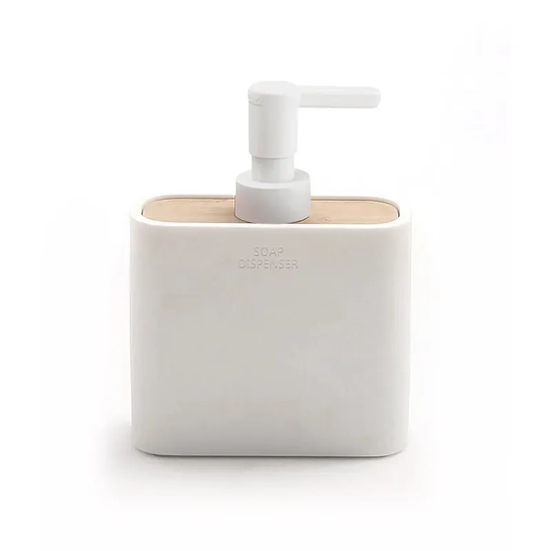 Seizoensaanbieding Dispenser sapone Ninfea in resina e bambù bianco opaco