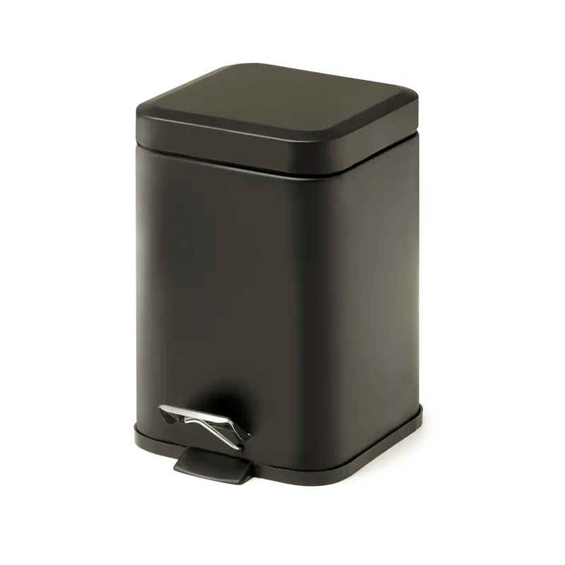 Cestino da bagno in acciaio inox 3 l nero Gereduceerde Prijs