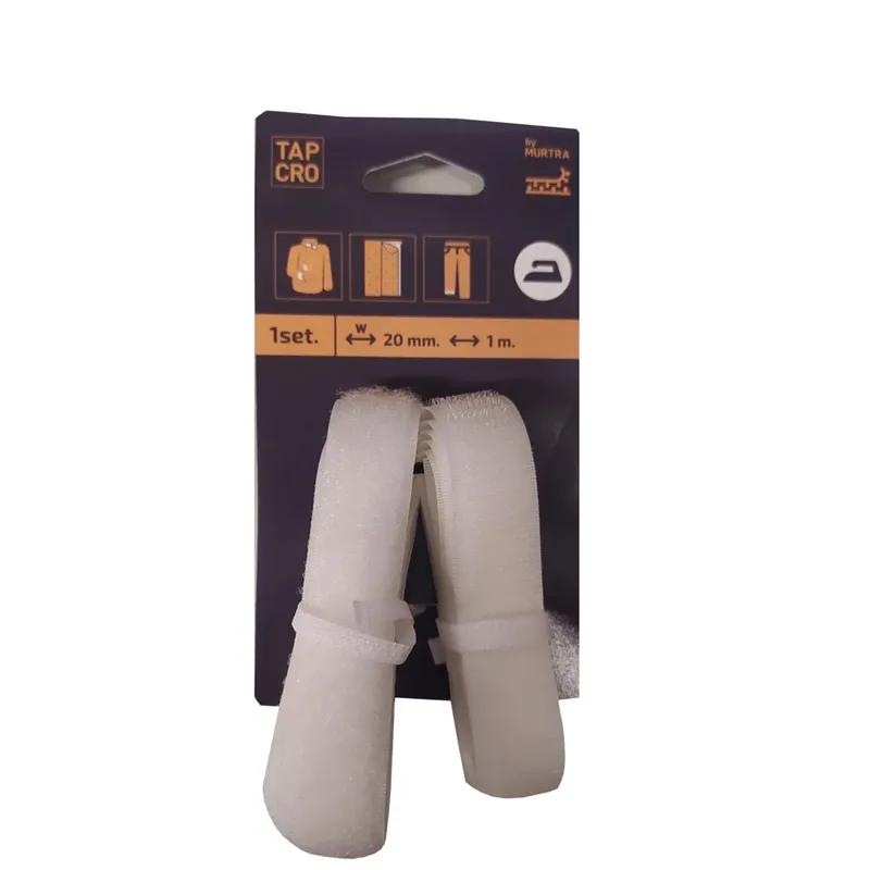 Lage Prijs Nastro adesivo velcrato maschio/femmina 20 mm x 1 m bianco