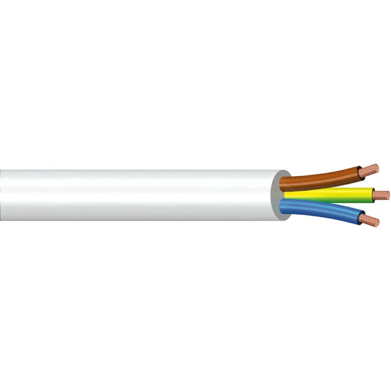 Cavo H05VV-F 3x1,5 mm² 10 m bianco Aanbieding