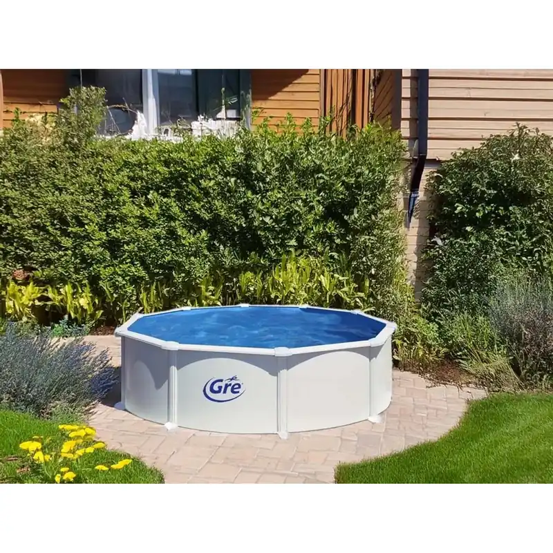 Seizoensaanbieding Piscina in acciaio fuori terra Atlantis Ø 460x132 cm rotonda bianco