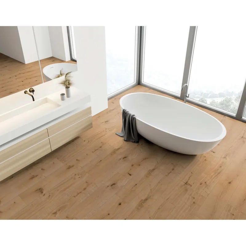 Dagaanbieding Pavimento SPC Oak Pisa Solid rovere scuro sp 5 mm 121,8x24,2 cm