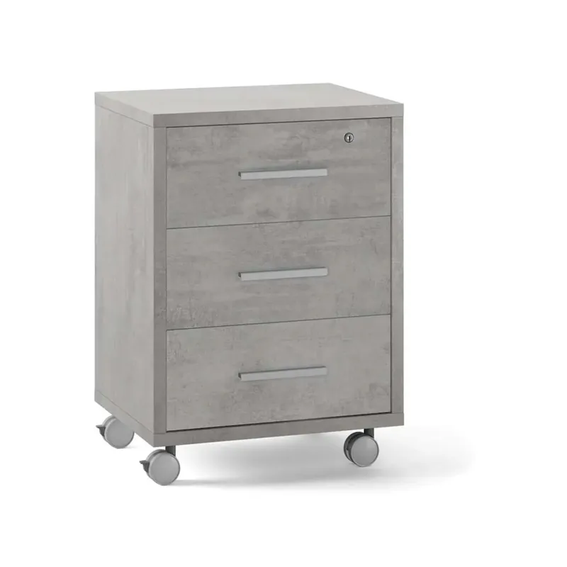 Superprijs Cassettiera ufficio 3 cassetti 41x51x71 cm cemento