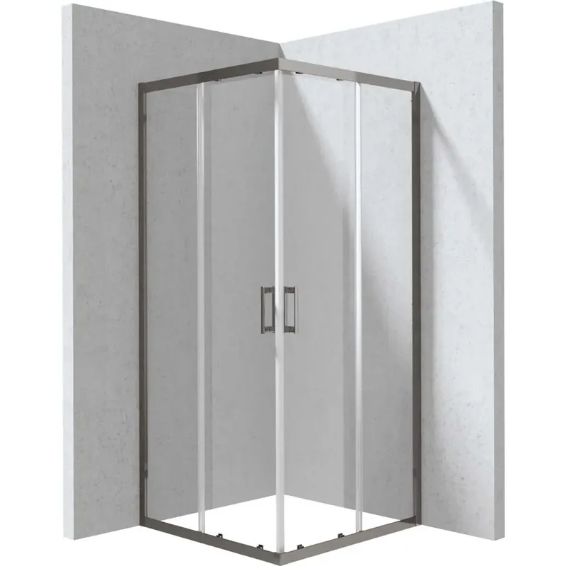 Fabrieksprijs Cabina doccia quadrata Zulueta Idrostile vetro 6 mm 900x1950 mm titanio