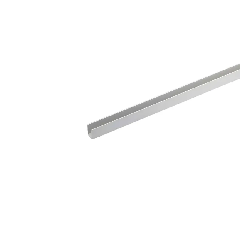 Canalina U 1 m 8x8 mm alluminio argento Nu Kopen