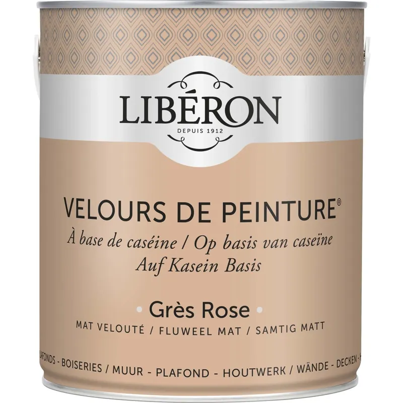 Speciale Aanbieding Idropittura lavabile Velours de Peinture Liberon Gres Rose 2,5 L