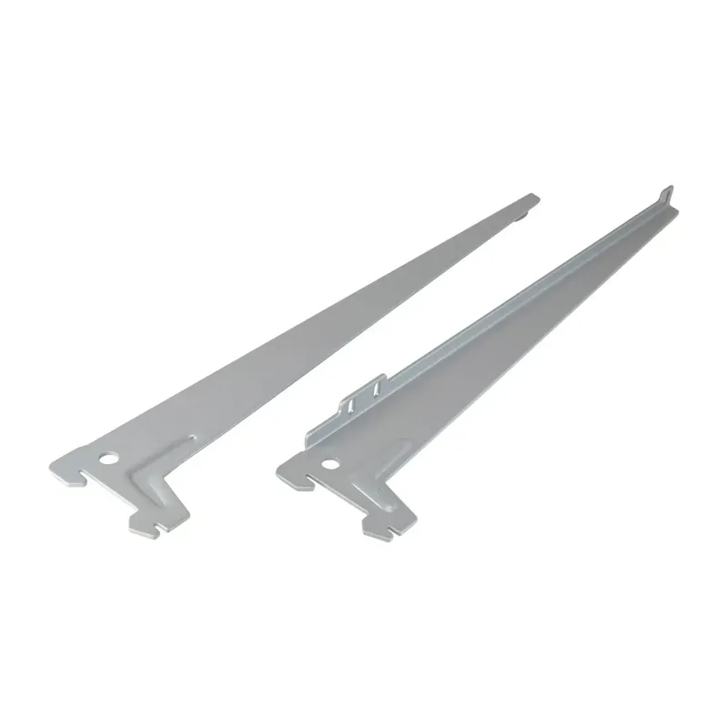 Supporto angolare foro unico 38 cm 55 kg argento 2 pz Betrouwbaar