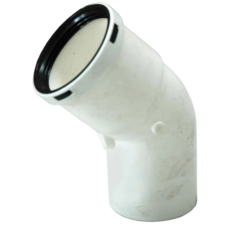 Curva 45° MF per caldaie in PP Ø 60 mm bianco Express Levering