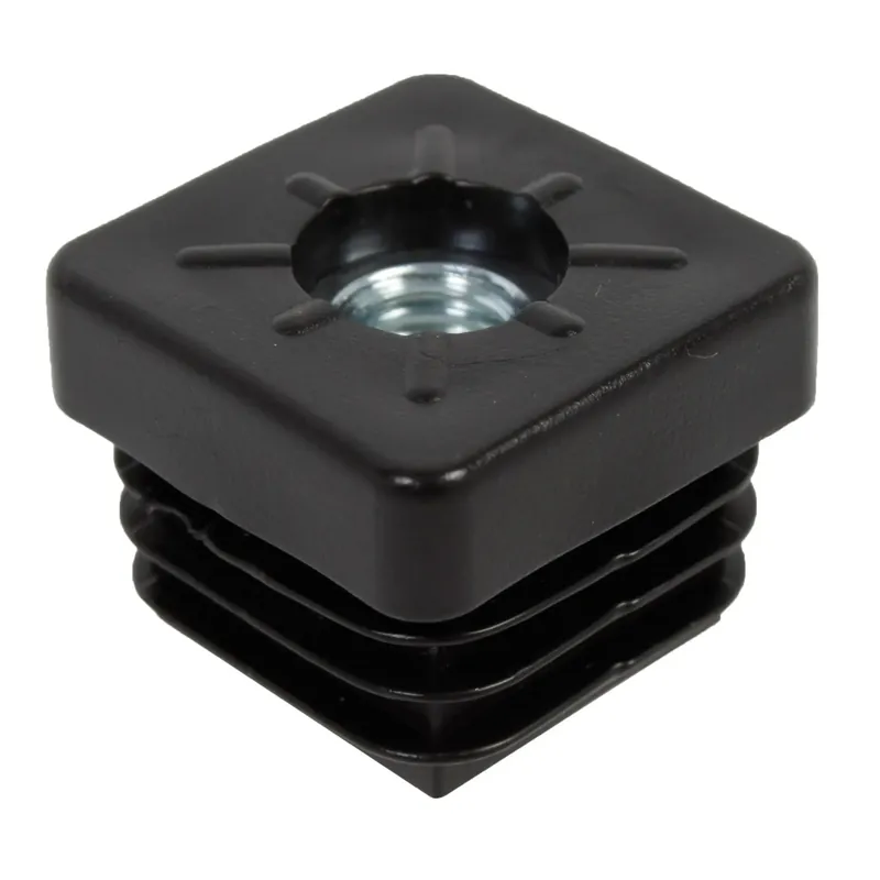 Gecertificeerd Tappo filettato per tubo quadro filettatura M8 25x25 mm nero
