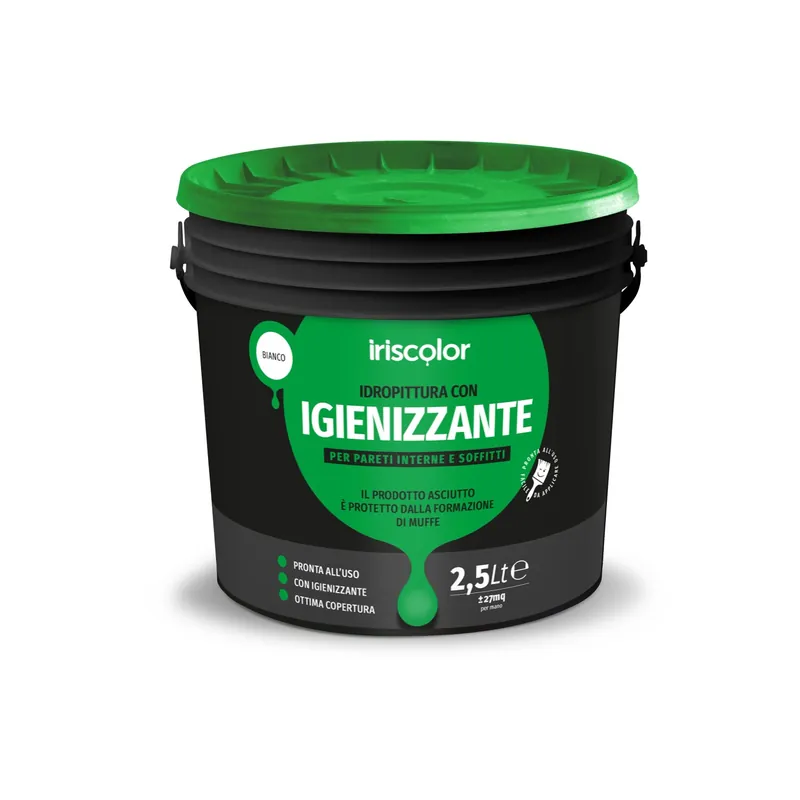 Beperkte Voorraad Pittura antimuffa Iris Color bianco 2,5 l