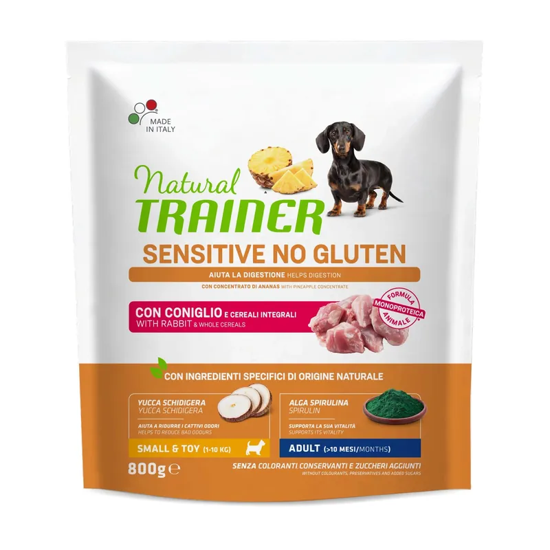 Speciale Aanbieding Cibo secco per cani Natural Trainer sensitive no gluten coniglio 800 g
