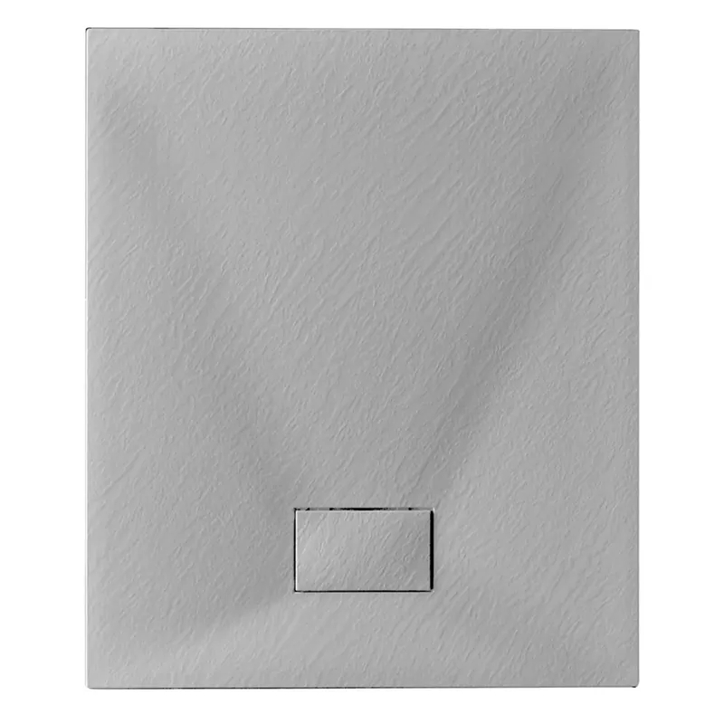 Piatto doccia in poliestere bianco effetto pietra 80x90 cm Koop Online