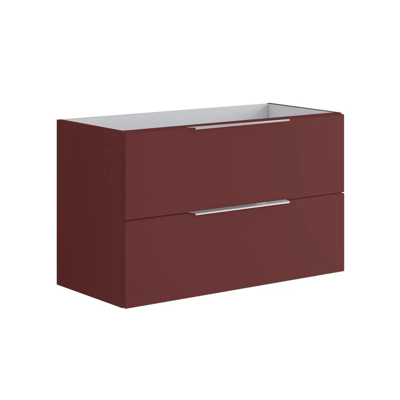 Mobile bagno base lavabo sospeso Bali 99,5x60x45,5 cm rosso opaco laccato Bestseller