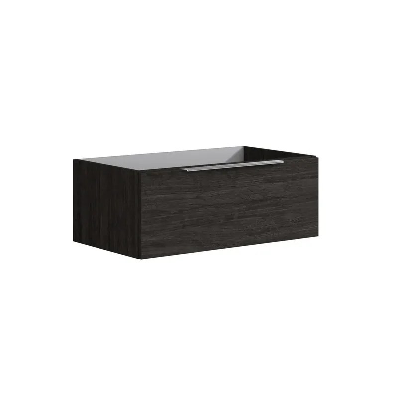 Superprijs Mobile bagno cassettiera sospesa Bali 79,5x30x45,5 cm nero tigerwood