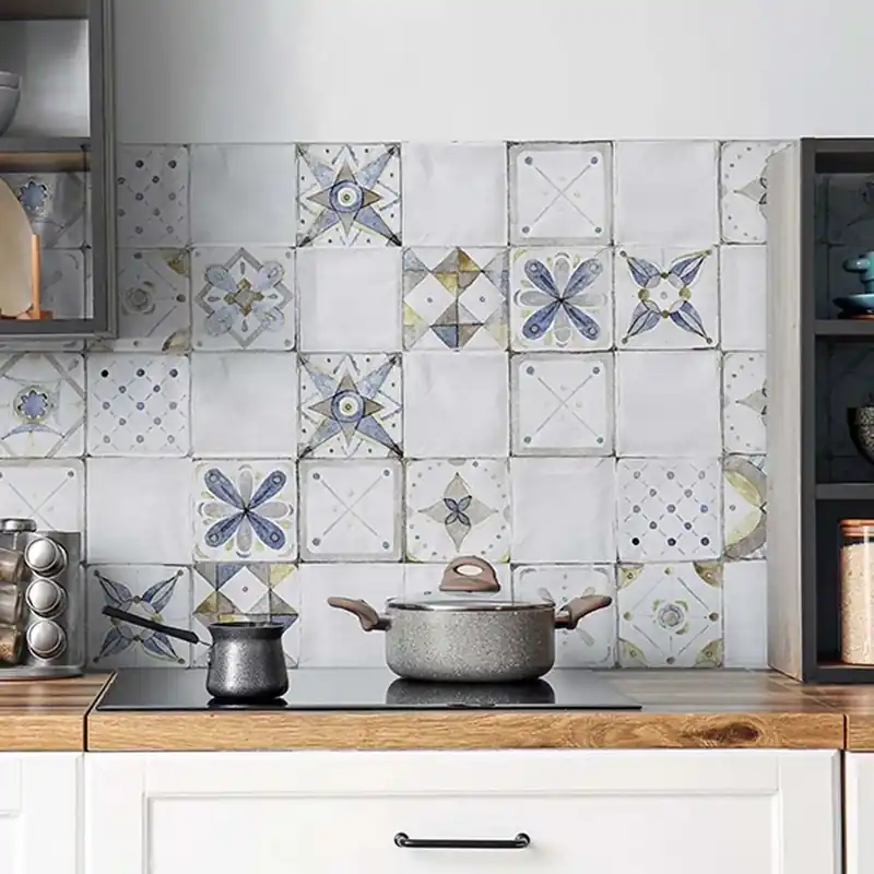 Direct Verzonden Paraschizzi Autoadesivo ignifugo Provence Tiles 190x60 cm