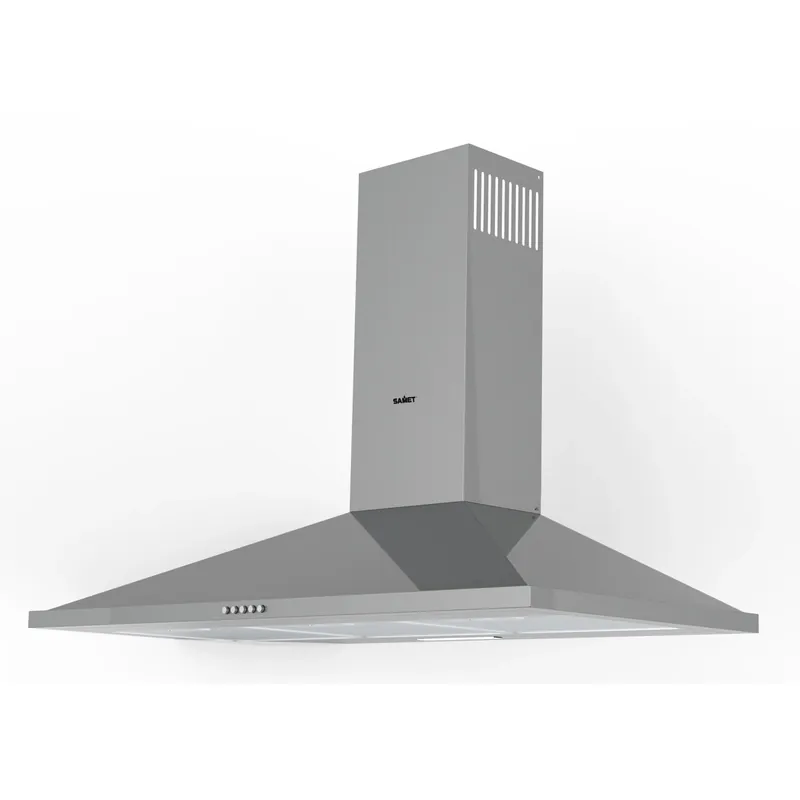 Express Levering Cappa a piramide in acciaio Eolo 90 cm grigio