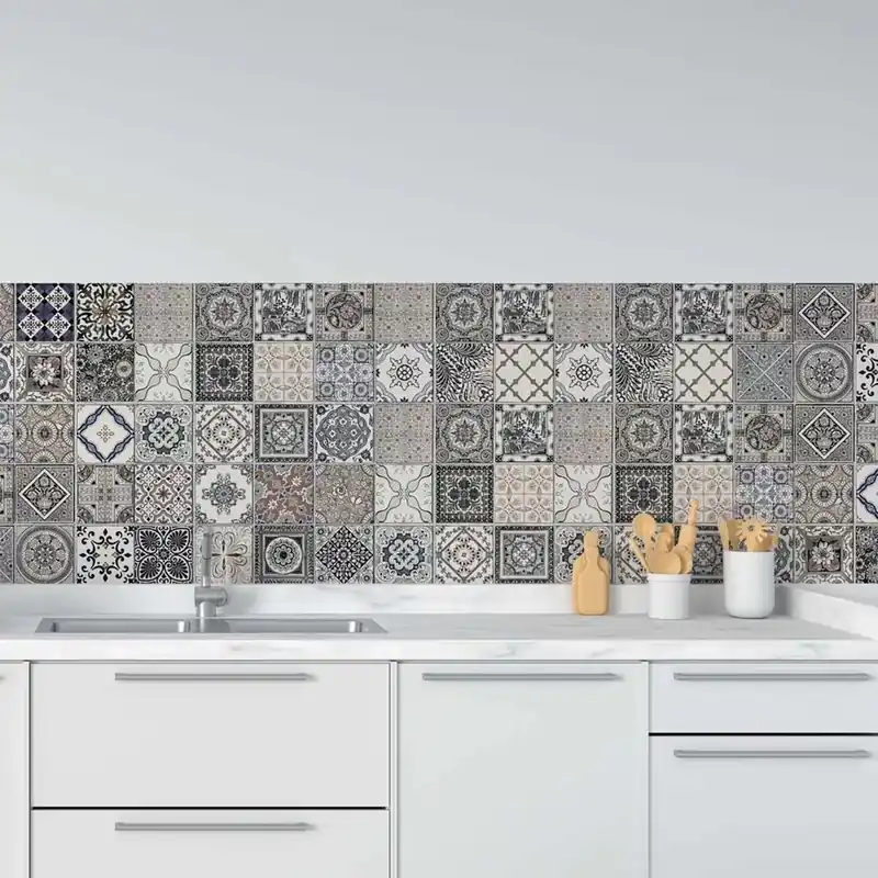 Gecertificeerd Paraschizzi Autoadesivo ignifugo Azulejos Antichi 190x60 cm