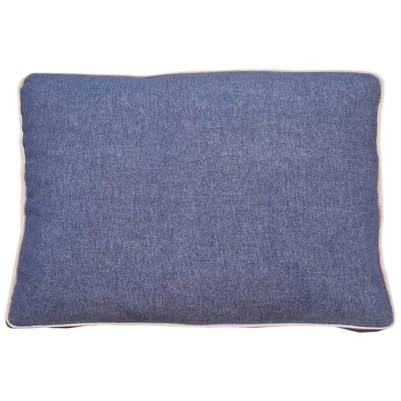 Aanbieding Cuscino con fascia e doppio piping blu 60x80 cm