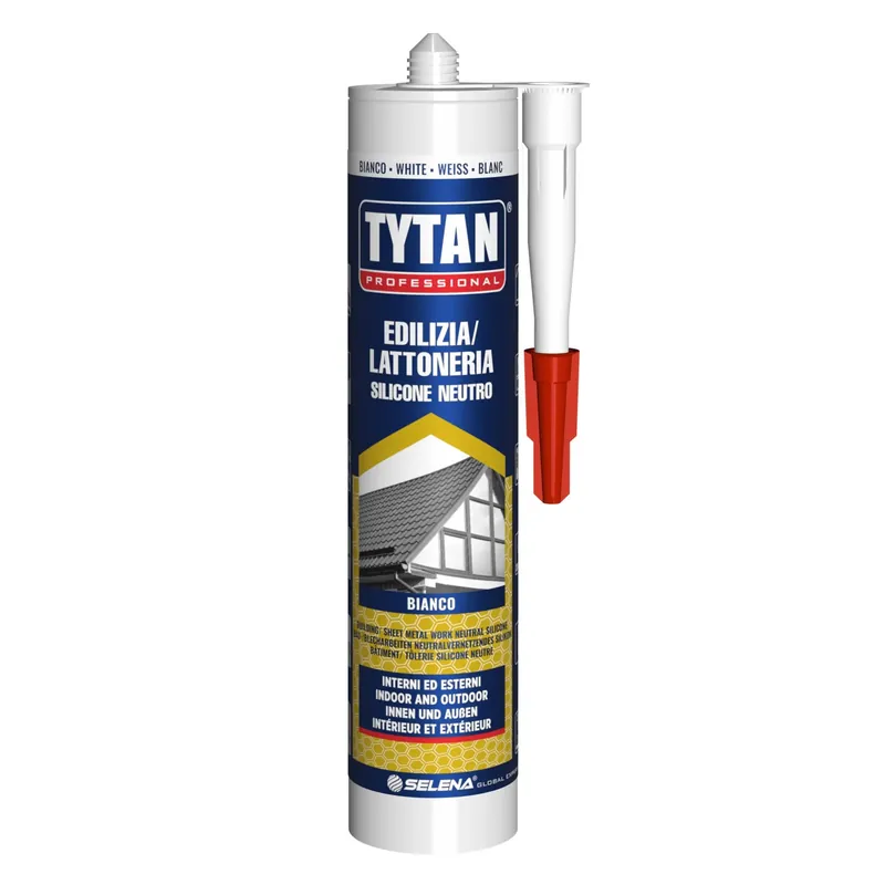 Beperkt Aanbod Silicone Neutro Edilizia Lattoneria Tytan basso modulo bianco (RAL 9010) 300 ml