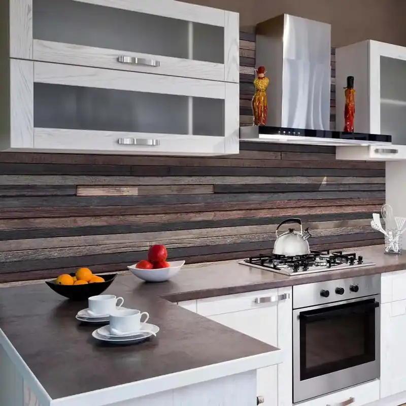 Betaalbaar Paraschizzi Autoadesivo ignifugo Legno Scuro 190x60 cm