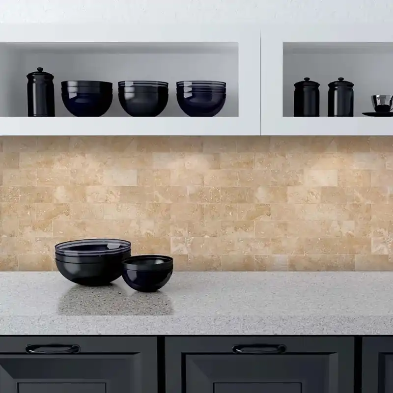 Paraschizzi Autoadesivo ignifugo Beige Bricks 190x60 cm Betaalbaar