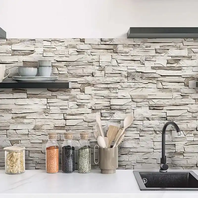 Snelle Levering Paraschizzi Autoadesivo ignifugo Beige Stones 190x60 cm