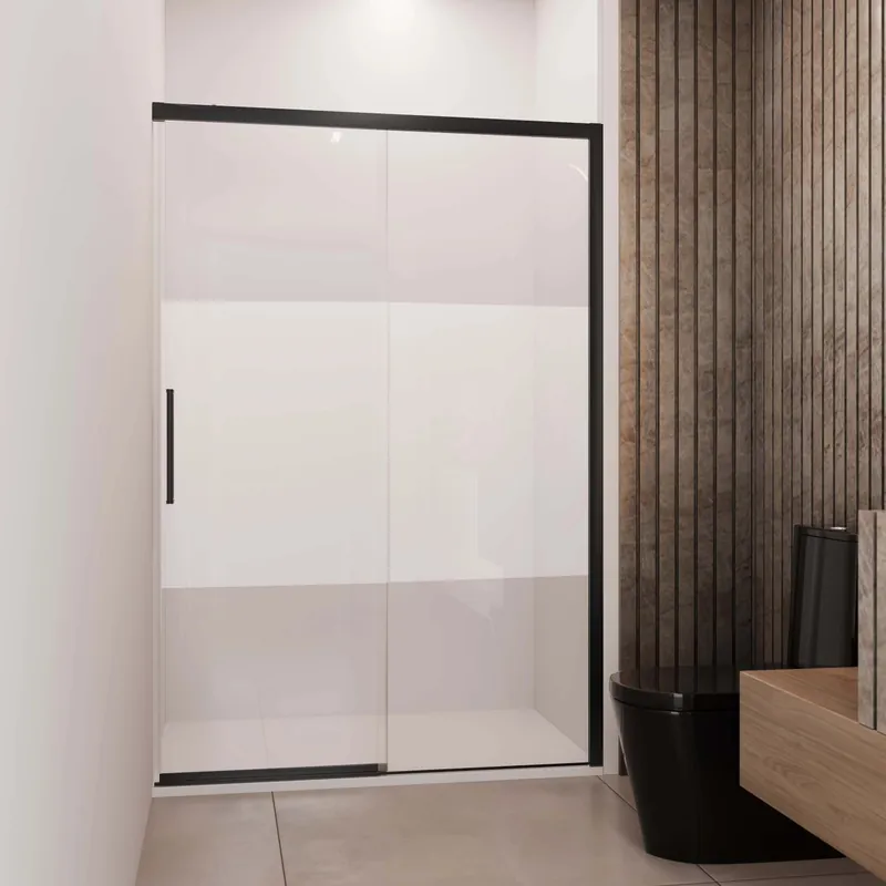 Flitsaanbieding Porta scorrevole dx doccia Lux 97/100 cm nero opaco
