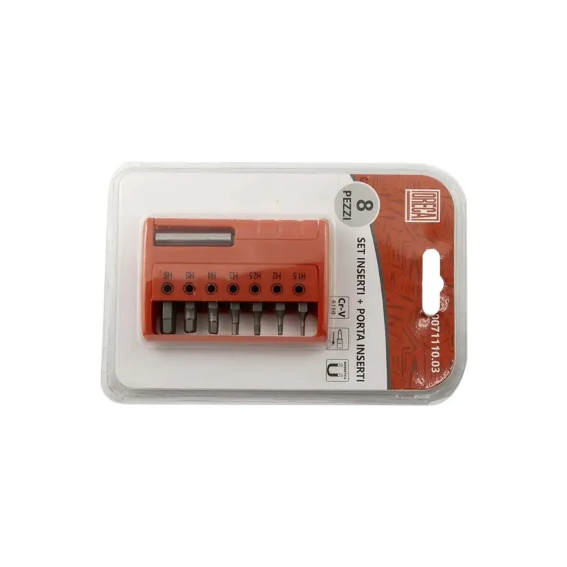 Set inserti cr-v con porta inserti Hex 8 pz Gratis Retour